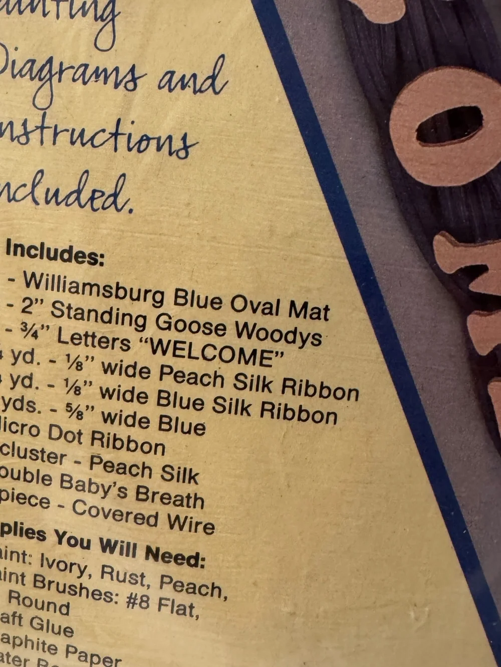 Vintage Oval Rattan Mat Kit with Goose Welcome Design
